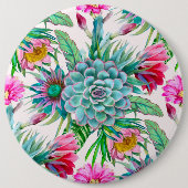 Badge Rond 15,2 Cm Motif cactus (Devant)