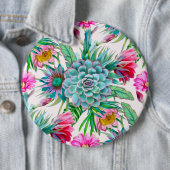 Badge Rond 15,2 Cm Motif cactus (En situation)
