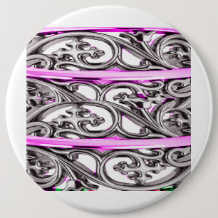 Badge Rond 15,2 Cm Motif d'argent violet en fibre croisée