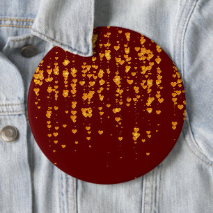 Badge Rond 15,2 Cm Motif de coeur 25