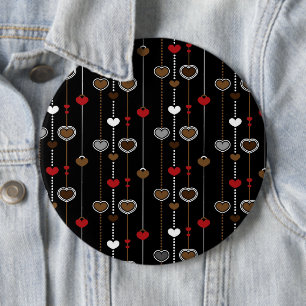Badge Rond 15,2 Cm Motif de coeur 28