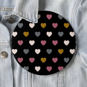 Badge Rond 15,2 Cm Motif de coeur 30