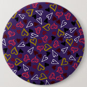 Badge Rond 15,2 Cm Motif de coeur 32 (Devant)