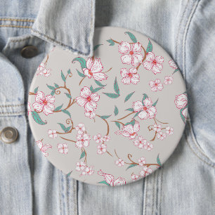 Badge Rond 15,2 Cm Motif de fleurs inquiétantes