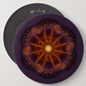 Badge Rond 15,2 Cm Motif fractal magique mystique (Devant & derrière)