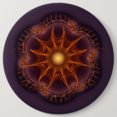 Badge Rond 15,2 Cm Motif fractal magique mystique (Devant)