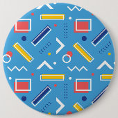 Badge Rond 15,2 Cm Motif géométrique 1 (Devant)
