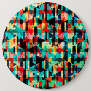 Badge Rond 15,2 Cm Motif géométrique abstrait