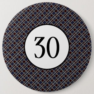 Badge Rond 15,2 Cm Motif géométrique tendance, fête d'anniversaire mo