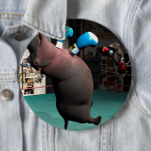 Badge Rond 15,2 Cm Mouse Beats Hippo KO (En situation)