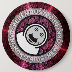 Badge Rond 15,2 Cm moustatchu de le bébé - bouton - 002