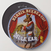 Badge Rond 15,2 Cm Mule Ear Tabac Étiquette (Devant & derrière)