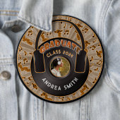 Badge Rond 15,2 Cm Musique moderne Retro disque vinyle | Photo d'étud (En situation)