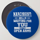 Badge Rond 15,2 Cm Narcissique (Devant & derrière)