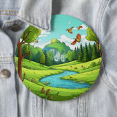 Badge Rond 15,2 Cm Nature 15. (En situation)