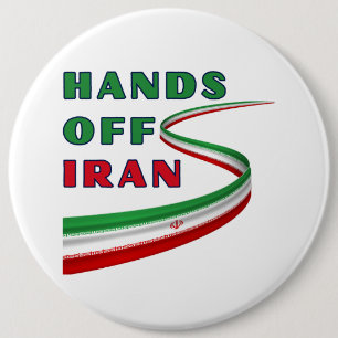 Badge Rond 15,2 Cm Ne touchez pas à l'Iran