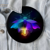 Badge Rond 15,2 Cm Neon Firefly sur noir (En situation)