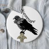 Badge Rond 15,2 Cm Nevermore Raven (En situation)