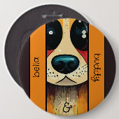 Badge Rond 15,2 Cm Nez de chien (Devant & derrière)