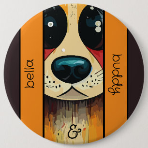 Badge Rond 15,2 Cm Nez de chien