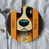 Badge Rond 15,2 Cm Nez de chien (En situation)