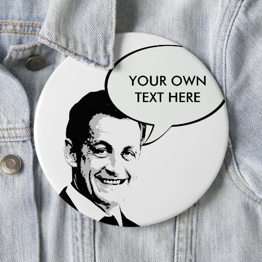 Badge Rond 15,2 Cm Nicolas Sarkozy (En situation)