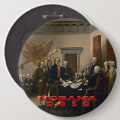 Badge Rond 15,2 Cm Nobama 2012 (Devant & derrière)