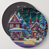 Badge Rond 15,2 Cm Noël 4. (Devant & derrière)