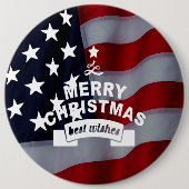 Badge Rond 15,2 Cm Noël étoilé : Célébrons la saison (Devant)