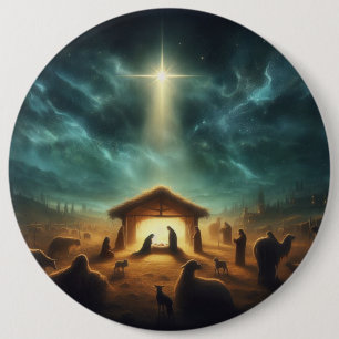 Badge Rond 15,2 Cm Noël/Nativité/Jésus
