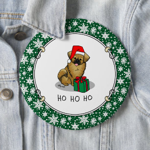 Badge Rond 15,2 Cm Noël Santa Chapeau Espagnol Tibétain (Brown) Migno