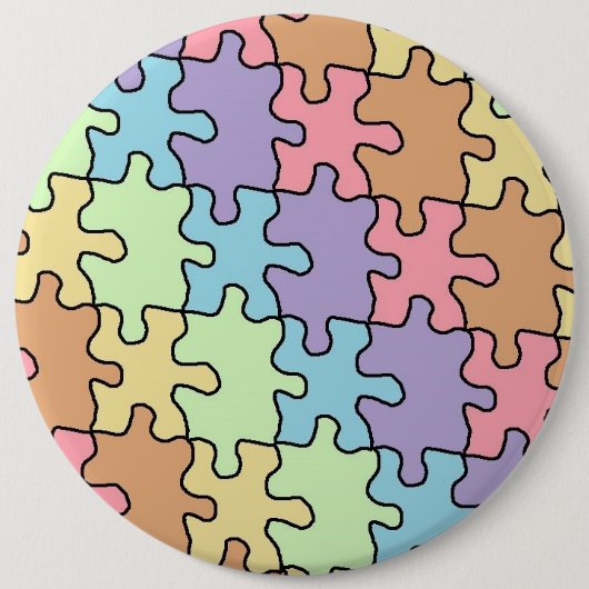 Badge Rond 15,2 Cm Nom du bouton (Devant)