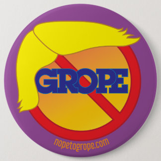 Badge Rond 15,2 Cm NOPE POUR CHERCHER le Pin rond de menace orange