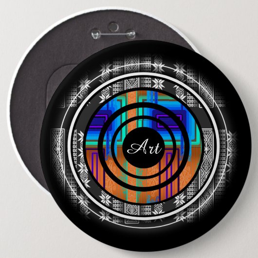 Badge Rond 15,2 Cm Nordic Future monogram (Devant & derrière)