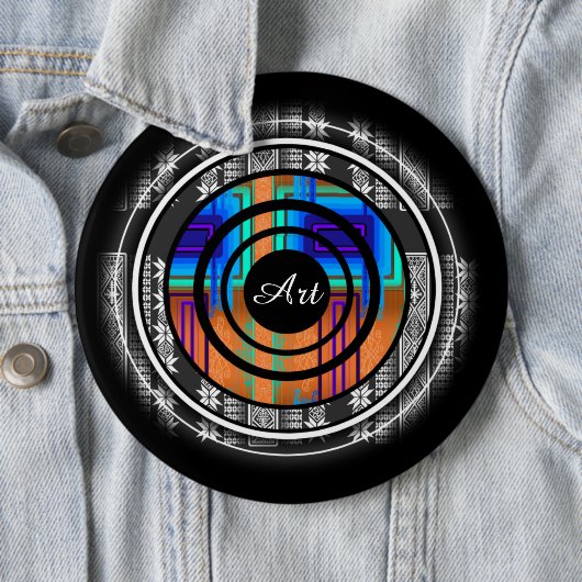 Badge Rond 15,2 Cm Nordic Future monogram (En situation)