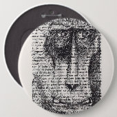 Badge Rond 15,2 Cm Nouvel An chinois singe 2016 Astrologie chinoise (Devant & derrière)