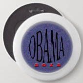 Badge Rond 15,2 Cm Obama (Devant & derrière)