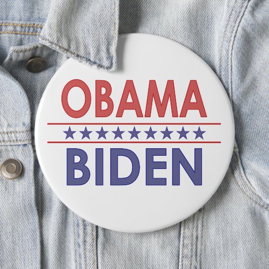 Badge Rond 15,2 Cm Obama-Biden (En situation)