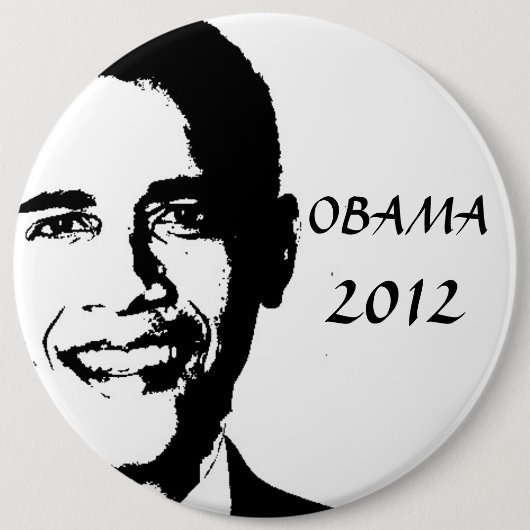 Badge Rond 15,2 Cm Obama pour 2012 (Devant)