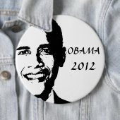 Badge Rond 15,2 Cm Obama pour 2012 (En situation)