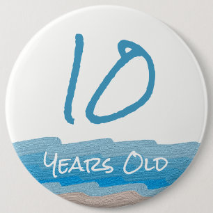 Badge Rond 15,2 Cm Ocean Beach Anniversaire