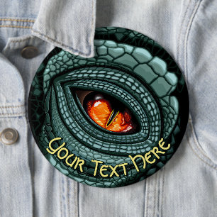 Badge Rond 15,2 Cm Œil de prédateur reptile primal