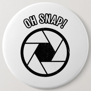 Badge Rond 15,2 Cm Oh Snap Camera Edition Cadeau Pour La Photographie