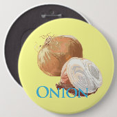 Badge Rond 15,2 Cm Oignon jaune (Devant & derrière)