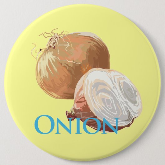 Badge Rond 15,2 Cm Oignon jaune (Devant)