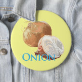 Badge Rond 15,2 Cm Oignon jaune (En situation)