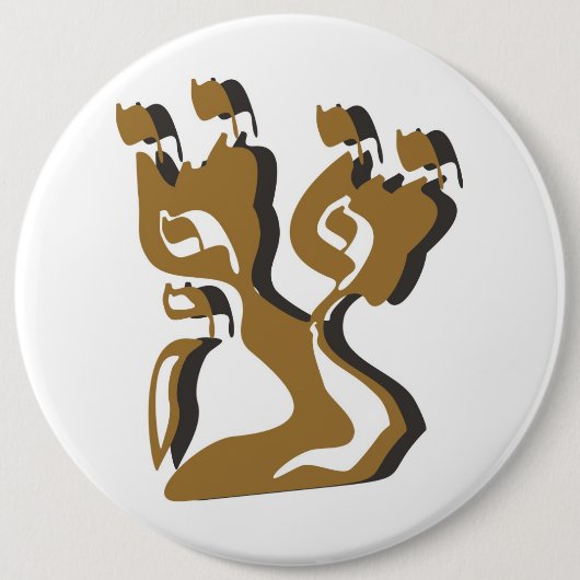 Badge Rond 15,2 Cm Oiseau (Devant)