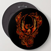 Badge Rond 15,2 Cm Oiseau De Feu (Devant & derrière)