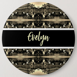Badge Rond 15,2 Cm Opéra Staatsoper Fiaker Vienne Autriche vintage