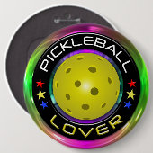 Badge Rond 15,2 Cm Options de Pickball Lover 1 (Devant & derrière)